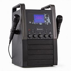 Auna KA8P-V2 BK, čierna, karaoke systém s CD prehrávačom, AUX, 2 mikrofóny