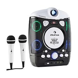 Auna Kara Projectura, čierno-sivý, karaoke systém s projektorom, LED svetelná show