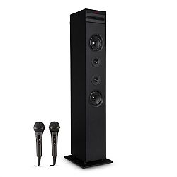 Auna Karaboom CD karaoke zariadenie, bluetooth, MP3, USB nabíjačka, mikrofón, diaľkové ovládanie, čierna farba