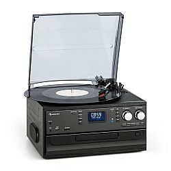 Auna Oakland DAB, retro stereo systém, DAB+/FM rádio, BT funkcia, vinyl, CD, kazety