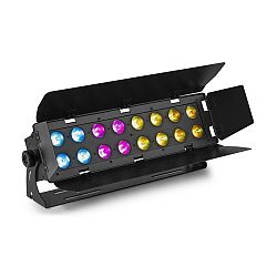 Beamz WH192, wall wash svetelný efekt, 100 W, 16 x 12 W 6 v 1 LED diódy, RGBWA-UV, IR diaľkový ovládač, čierny