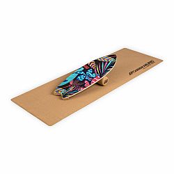 BoarderKING Indoorboard Wave, balančná doska, podložka, valec, drevo/korok