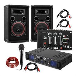 Electronic-Star DJ-14 BT, DJ PA set, PA zosilňovač, BT mixážny pult, 2 x reproduktor, karaoke mikrofón