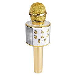 MAX KM01, 2 v 1 karaoke mikrofón, reproduktor, mediálny prehrávač, zlatý